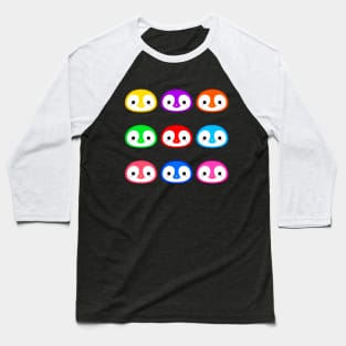 Cute Colorful Penguins Pack Baseball T-Shirt